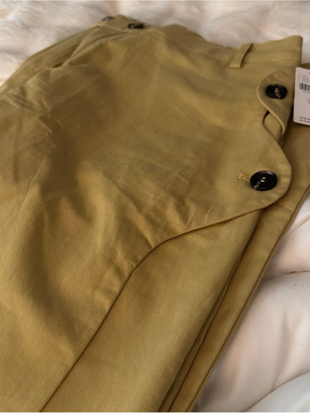 Maeve- Button-Pocket Wide-Leg Pants | Anthropologie ( Citron) S - Picture 4 of 6